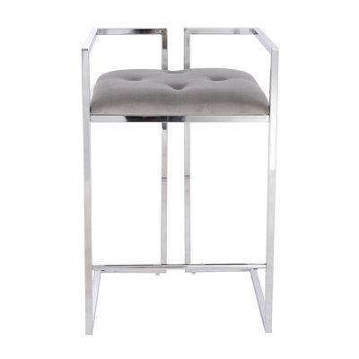 Aurelian Upholstered Counter Stool with Metal Frame
