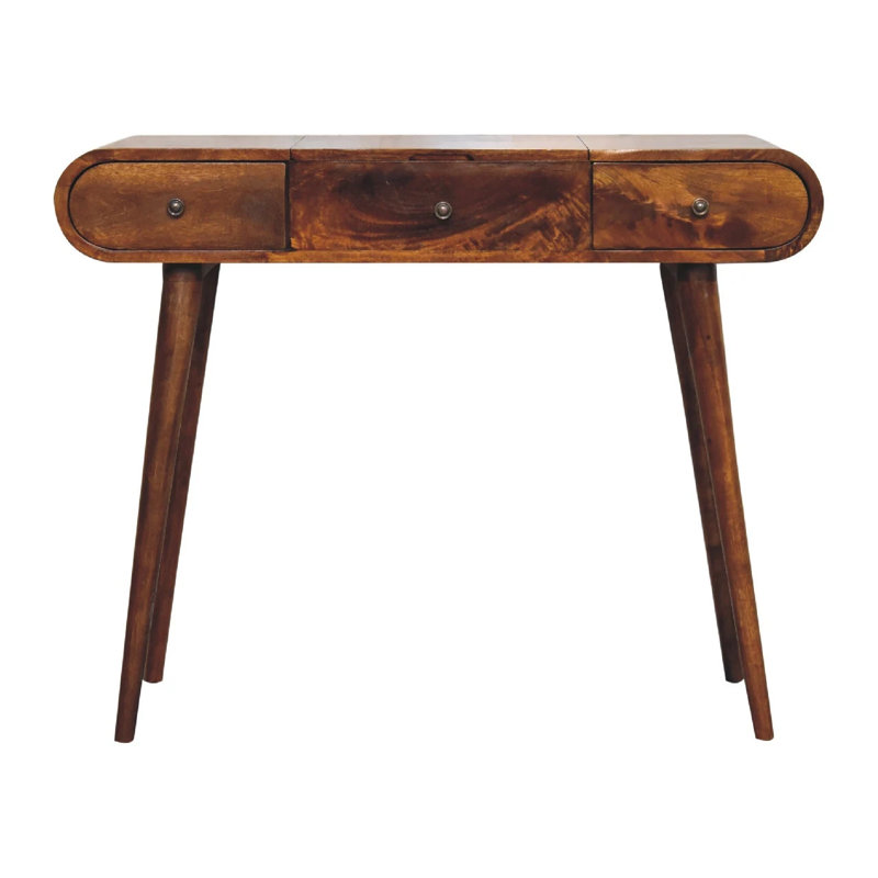Gustavus Dressing Table with Mirror, Brown