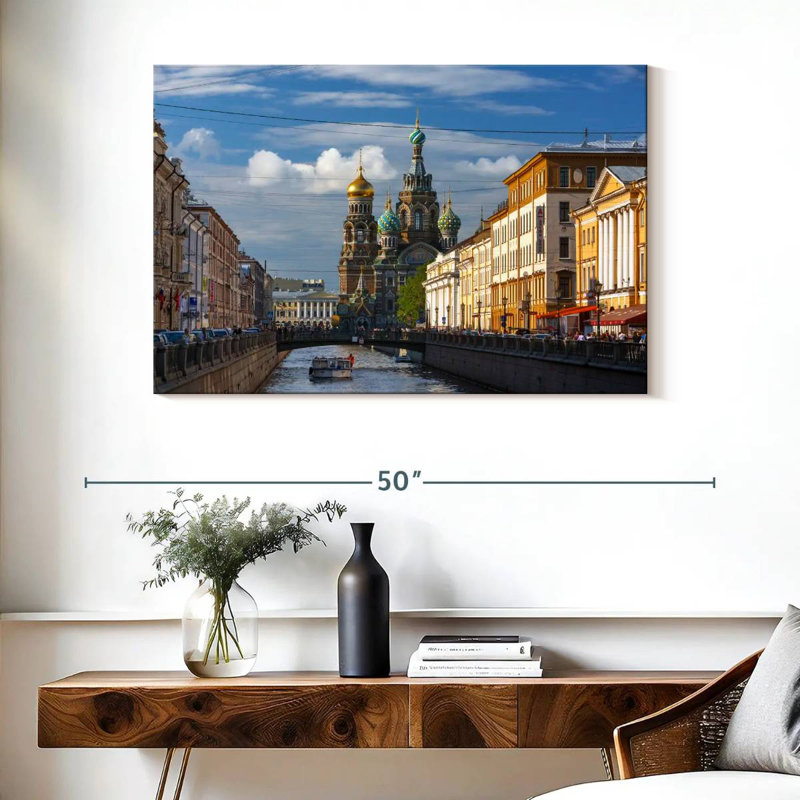 Vue du canal Nicci Griboyedov, H 26 po x l 39 po
