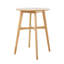 Table de bar ronde Mid-Century moderne - 42 po de hauteur avec pieds fuselés pour la cuisine, la salle à manger ou le bar maison