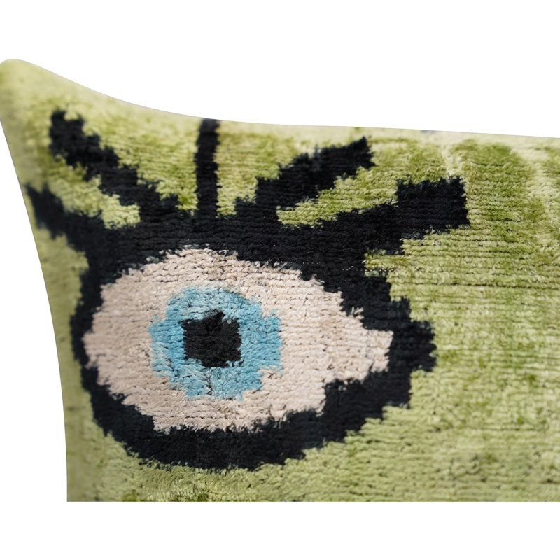 Velvet Square Pillow Cover & Insert, Green