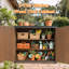 Armoire de rangement extérieure, remise à outils de jardin avec cadre en métal, armoire de salon