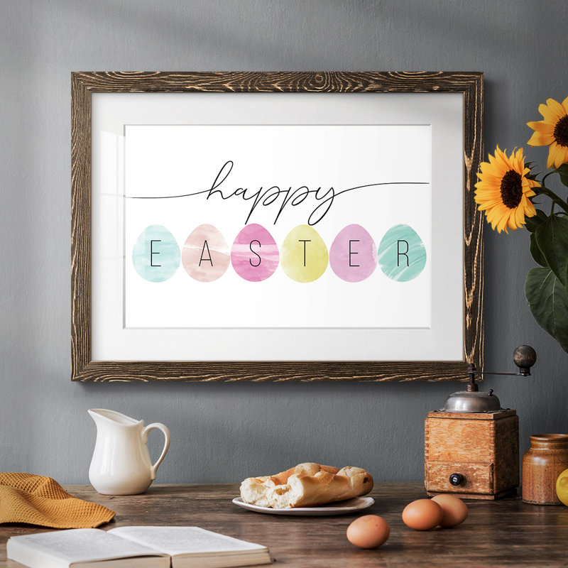 " Happy Easter ", Walnut, 28" H x 42" W