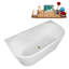 Baignoire autoportante et plateau 58,5 "avec drain interne Streamline-101698021