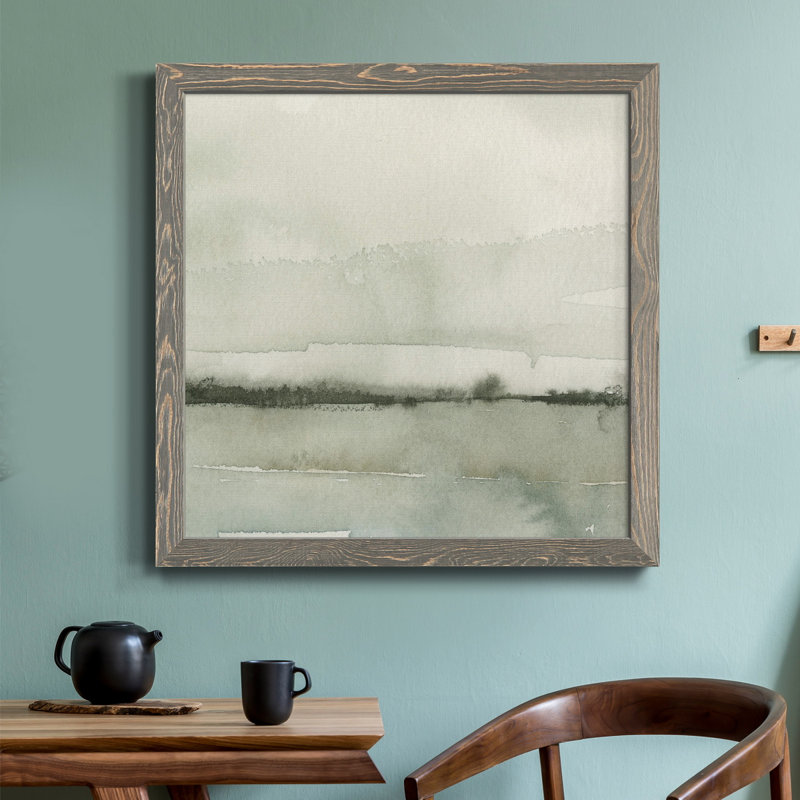 Toile encadrée «I» de Winter Reflections - prêt à accrocher, H 17 po x l 17 po x P 1,5 po, Encadré gris