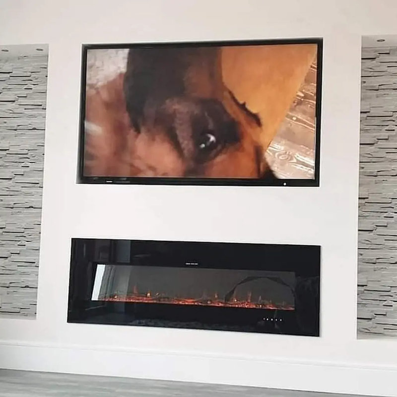 Tello Symple Stuff 127 cm W Electric Fireplace with 1500 BTU