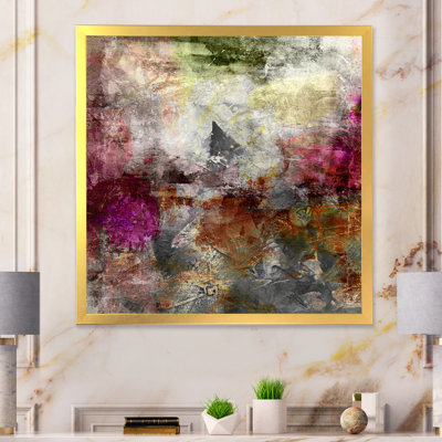 «Grunge Mauve and Dark Fusion», reproduction d'art moderne et contemporaine sur toile