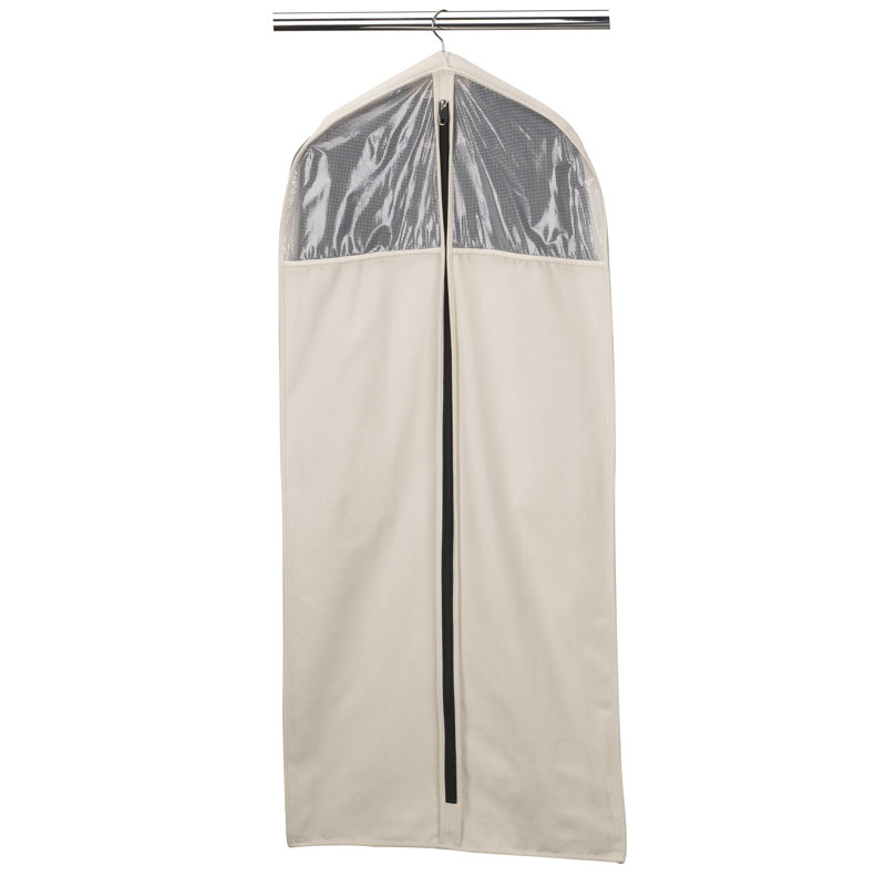 Natural Cotton Canvas Hanging Garment Bag with Zipper
