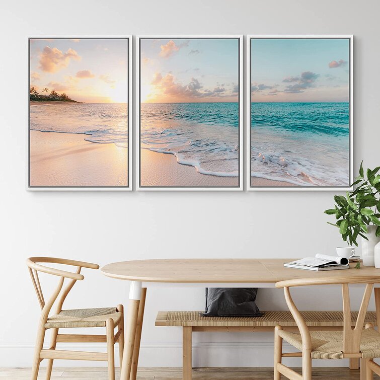 https://assets.wfcdn.com/im/31640705/resize-h755-w755%5Ecompr-r85/1826/182610684/Aesthetic+Sunset+on+Teal+Ocean+Coastal+Beach+Shore+Framed+Canvas+3+Pieces+Print+Triptych+Wall+Art.jpg