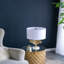 Lampe de table - avec motif de feuilles