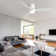 52 Inch Flush Mount Solid Wood Ceiling Fan With 6 Speed Remote Control Reversible Dc Motor For Home