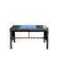 Table basse d'extérieur avec verre trempé