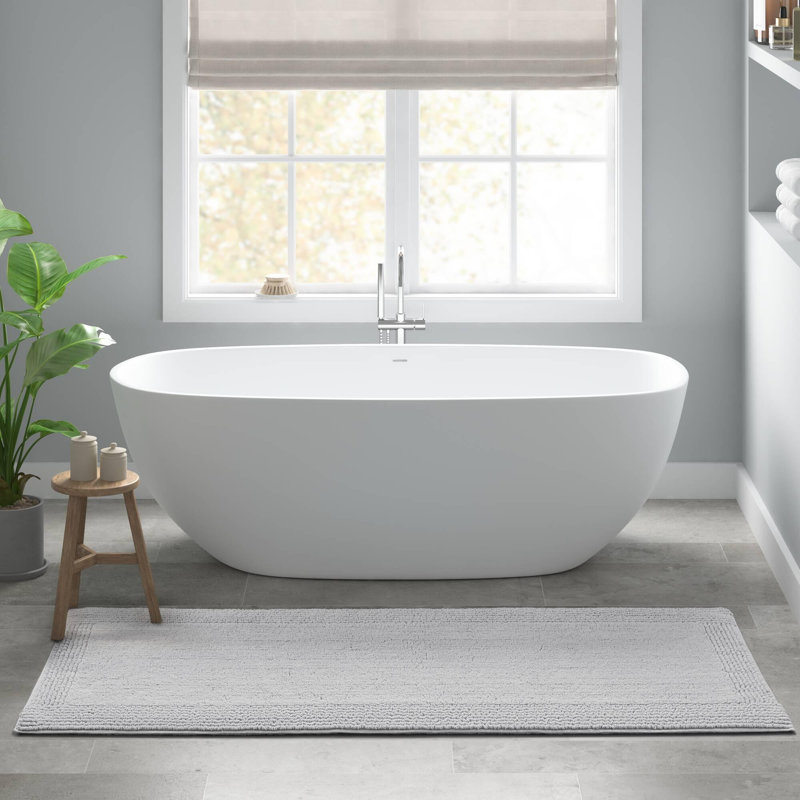  Tapis de bain réversible 100% coton touffeté 3000 g / m², Simple - L 24 po x l 17 po
