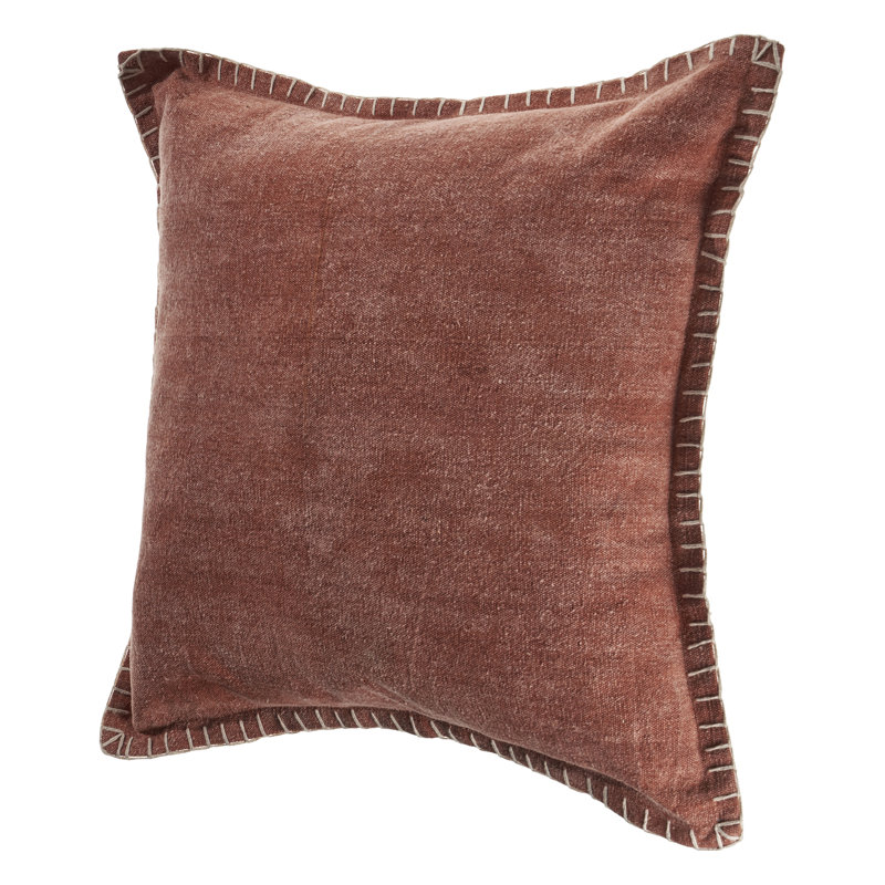 Housse de coussin Madison, 24 po x 24 po, Rouille, Polyester