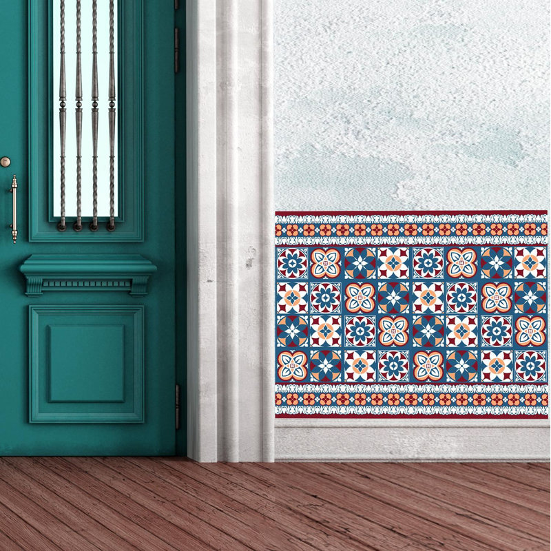 129.03cm W x 129.03cm L PVC Peel and Stick Mosaic Tile