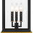 3 Light Matte Black + Textured Gold Outdoor Post