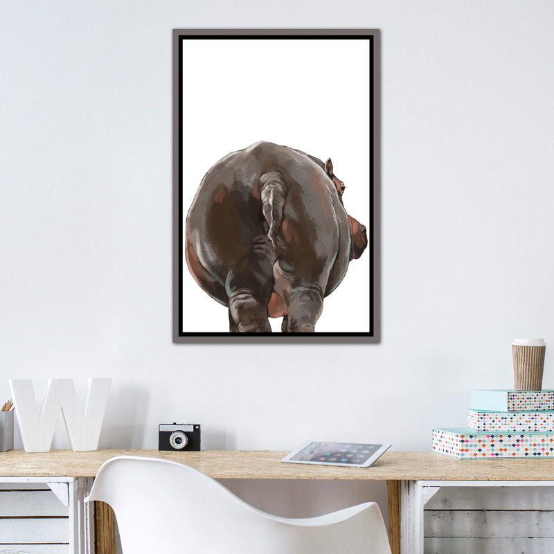 Animals Framed Art, 26" H x 18" W x 1.5" D, Dark Rustic Wood Framed Canvas