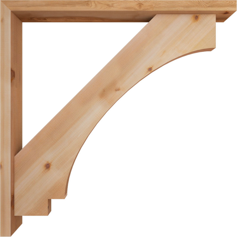 Support de bloc impérial avec entretoise décalée, 34 x 34, Cèdre rouge occidental de l 3 1/2 po (lisse)