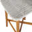 Lymington Outdoor Bar Stool, Teak Finished Wood With Light Grey Wicker, Set Of 2-610630229