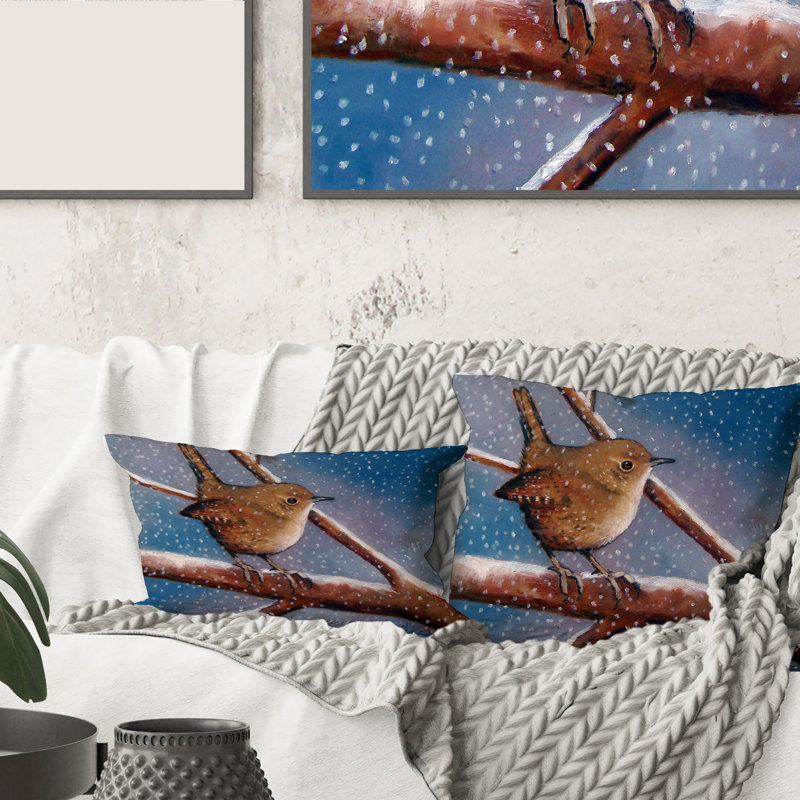 Coussin Wren In Winter - Farmhouse