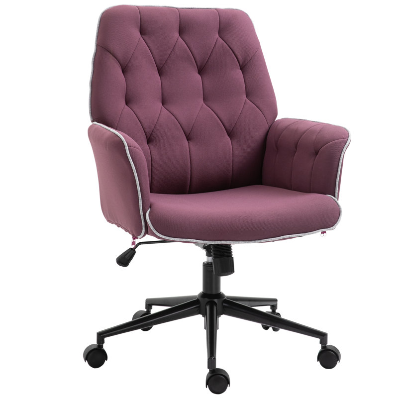 Aubryana Linen Executive Chair, Maroon