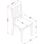 Ensemble de mobilier de salle à manger 7 pièces composé d'une table de cuisine rectangulaire avec rallonge papillon et 6 chaises en tissu de lin, noir et cerise-49668291