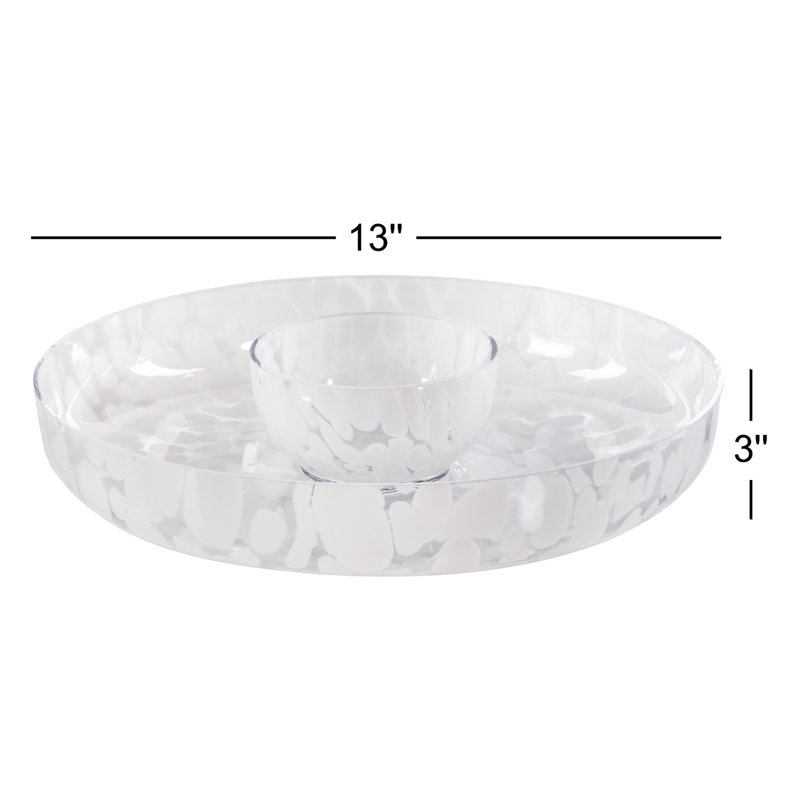 Birch Lane™ Kel Glass Chips And Dip Platter