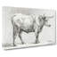 Study of a Bull by Jean Bernard - Wrapped Canvas Drawing - Wrapped Canvas-55318427