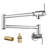 Wall Mount Pot Filler Kitchen Faucet Solid Brass With Retractable Arm-121435991