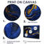 «Blue and Gold River of Marble Chaos», ensemble d'art mural abstrait en marbre-1464844798-1464844791-1464844778