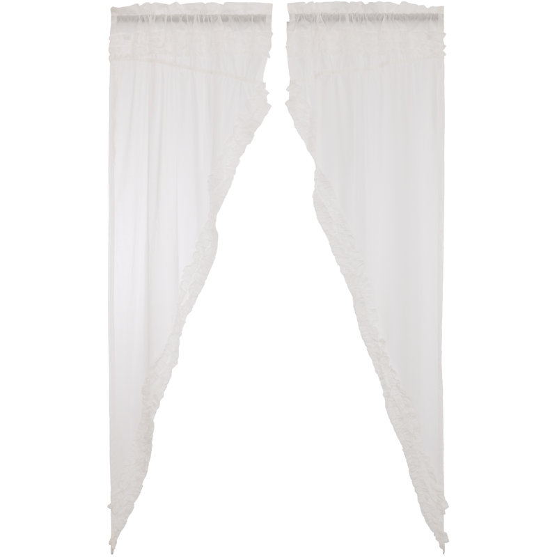 Paire de rideaux transparents 100% coton avec passe-tringle Cordish