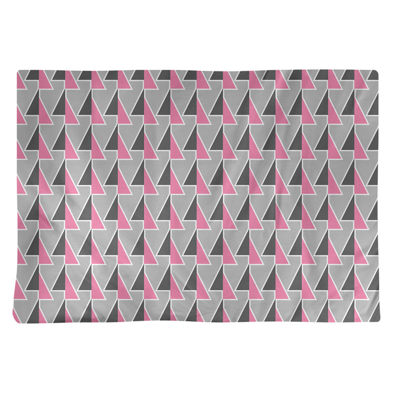 Napperon en coton 18 po à flèches changeées, Vert/rose, polyester
