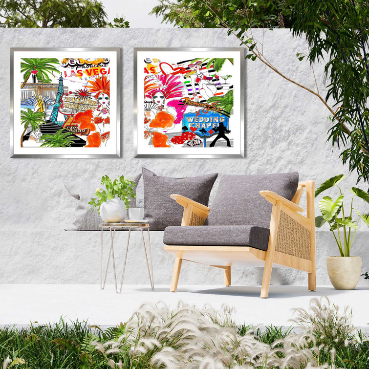PicturePerfectInternational Take Me To Las Vegas Framed On Metal 2 Pieces  by BY Jodi Painting