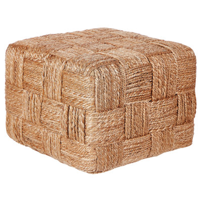 Unionville 50cm Wide Square Solid Colour Pouffe Ottoman