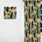 Beige And Blue Urban Chic Geometric - Modern Velvet Curtain - Room Darkening - 1 Panel-107599578