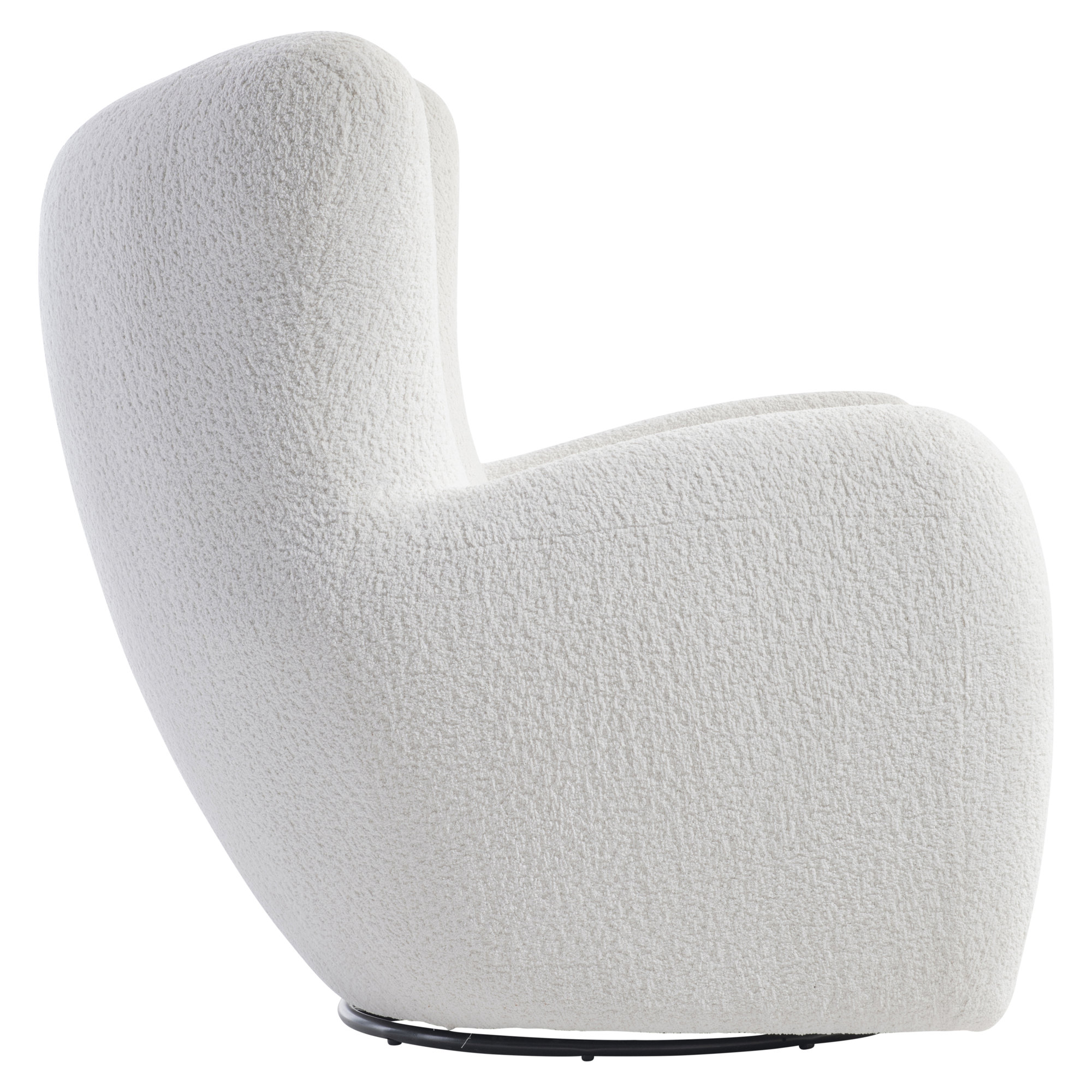 Bernhardt Silvi Fabric Swivel Chair, White