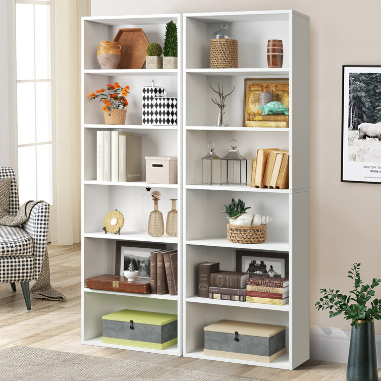 https://assets.wfcdn.com/im/31641605/resize-h755-w755%5Ecompr-r85/2486/248669252/Namiko+Bookshelves+and+Bookcases+Floor+Standing+6+Tier+Display+Storage+Shelves+71in+Tall+Bookcase+Home+Decor.jpg