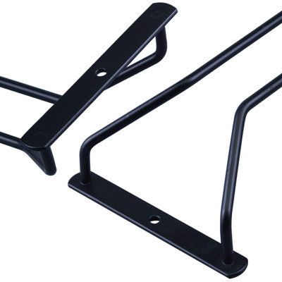 Black 4 Set Wine Glass Rack Under Cabinet Shelf Glasses Holder Storage With Drying Stemware Rack Under Counter Wine Glass Holder Metal Hanger