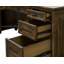 Carleny Corner Executive Desk with Built in Outlets Brown