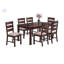 Ensemble de salle à manger contemporain 7 pièces et 6 chaises d'appoint