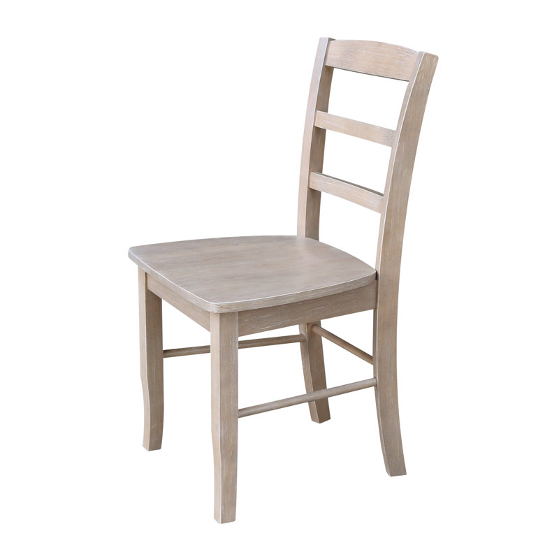 Chaise de salle à manger en bois massif Klynn, Taupe-gris délavé