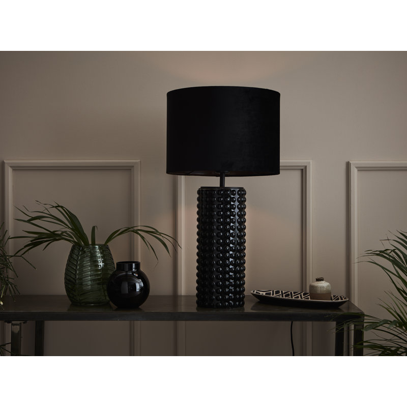 Glass Table Lamp, Black
