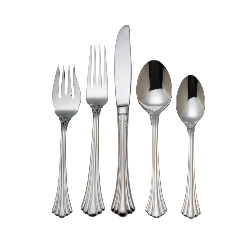 Elegant Stainless Steel 5-Piece Flatware Place Setting