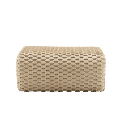 Repose-pieds flanelle en tissu clair chameau