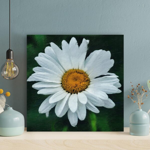 Red Barrel Studio® A White Daisy Flower 1 On Canvas Painting | Wayfair