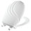 Siège de toilette Swirl sculpté, se retire facilement pour le nettoyage, charnières jamais desserrées, rond, blanc
