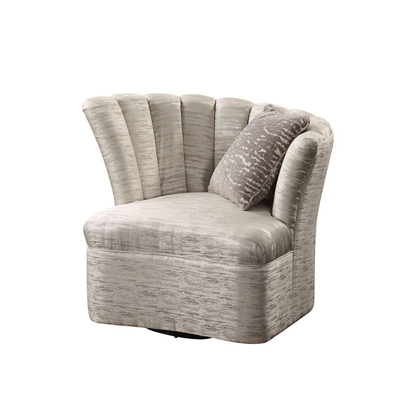 Fauteuil demi-tonneau pivotant de 40,5 po Premsingh