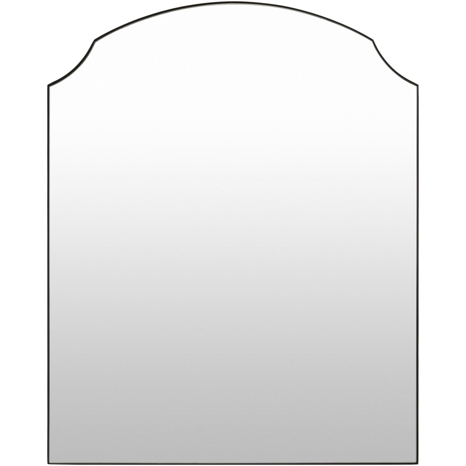52" Accent Mirror, Matte Black, 36" x 29"