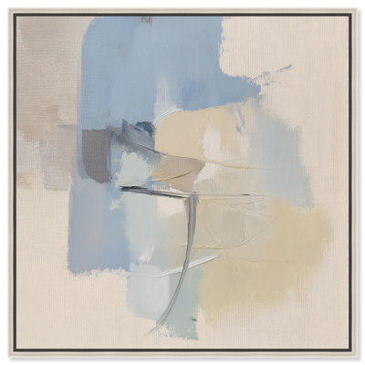 Clouded Calm II Canvas Abstract Print by Oliver Gal, Black Frame, 12 x 12