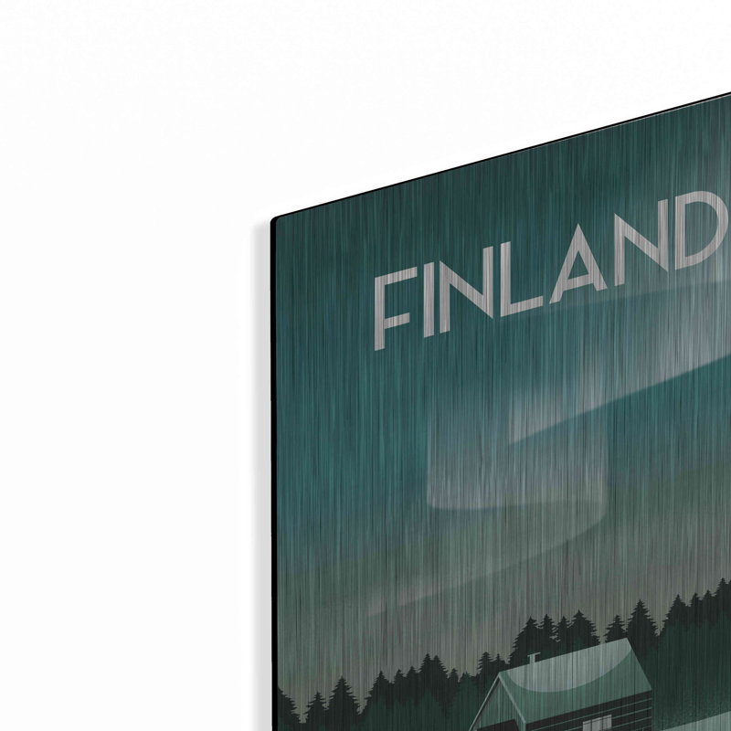 «Finlande I» par Omar Escalante, art mural en métal, H 16 po x l 12 po